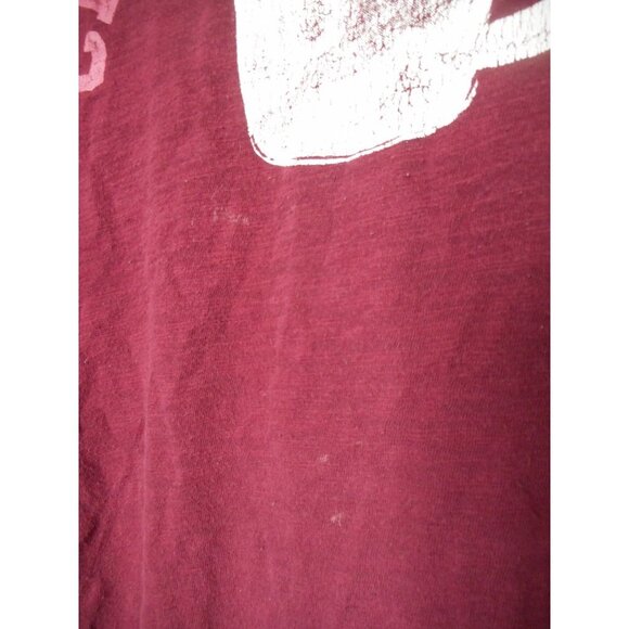 Burgundy White Old Navy Chai Harder Women's crew neck T Tee TShirt - Picture 6 of 8